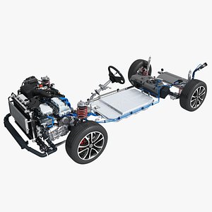 3D model Hybrid Electric SUV Chassis