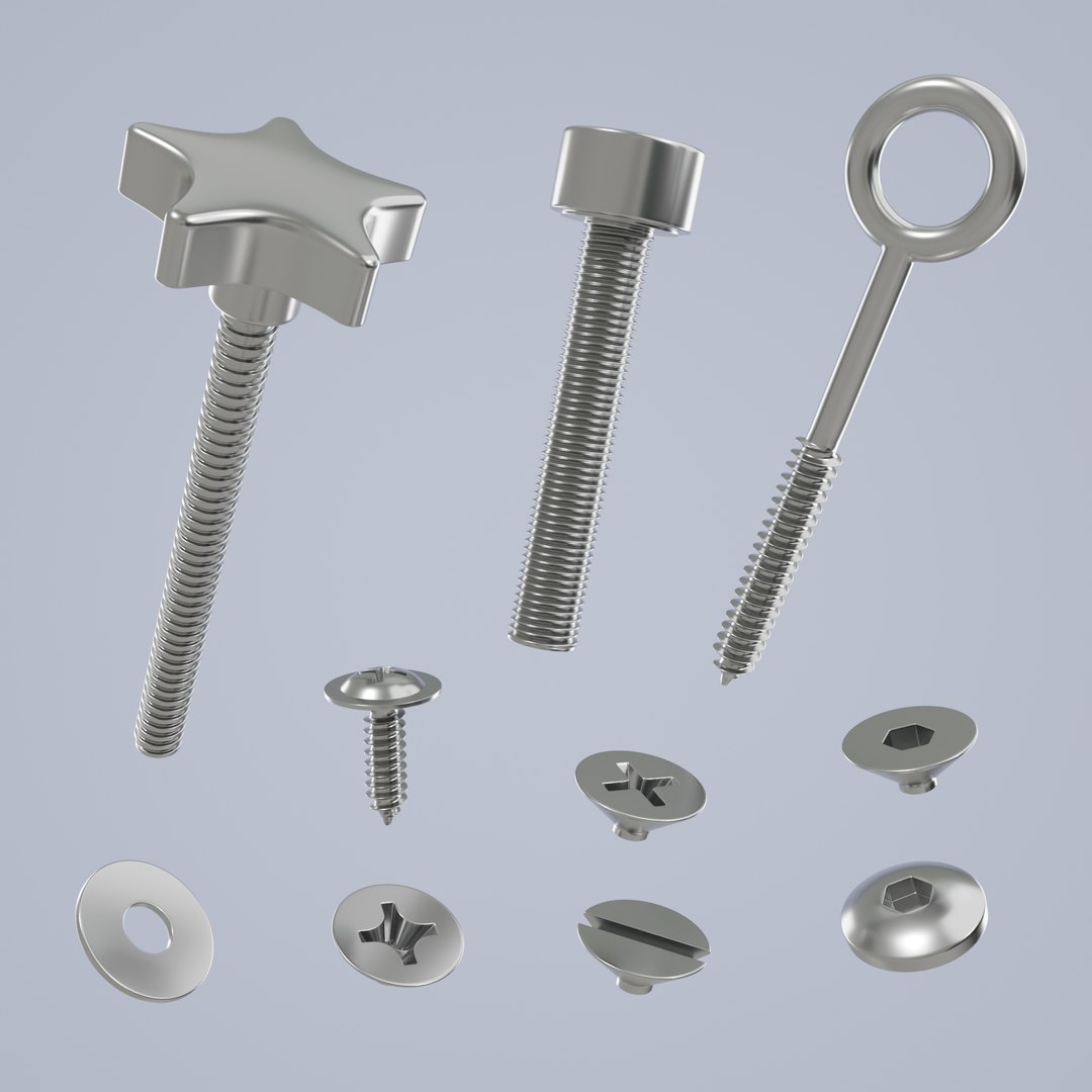 3D Screw Collection Model - TurboSquid 2034123