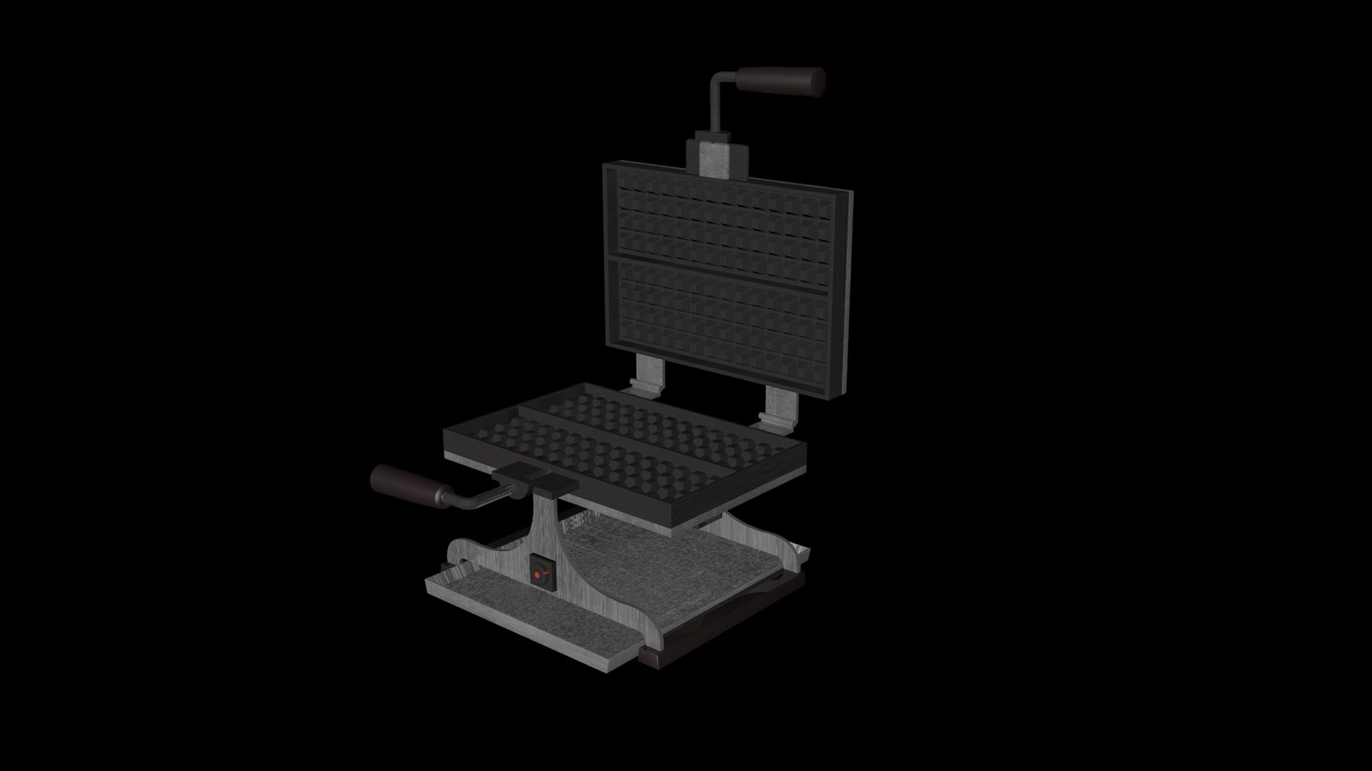 waffle iron model https://p.turbosquid.com/ts-thumb/F4/LD6E2Y/PI/waffleiron1/jpg/1612259947/1920x1080/fit_q87/3f96eb3ea893d9090f700362de862c9d068015f3/waffleiron1.jpg