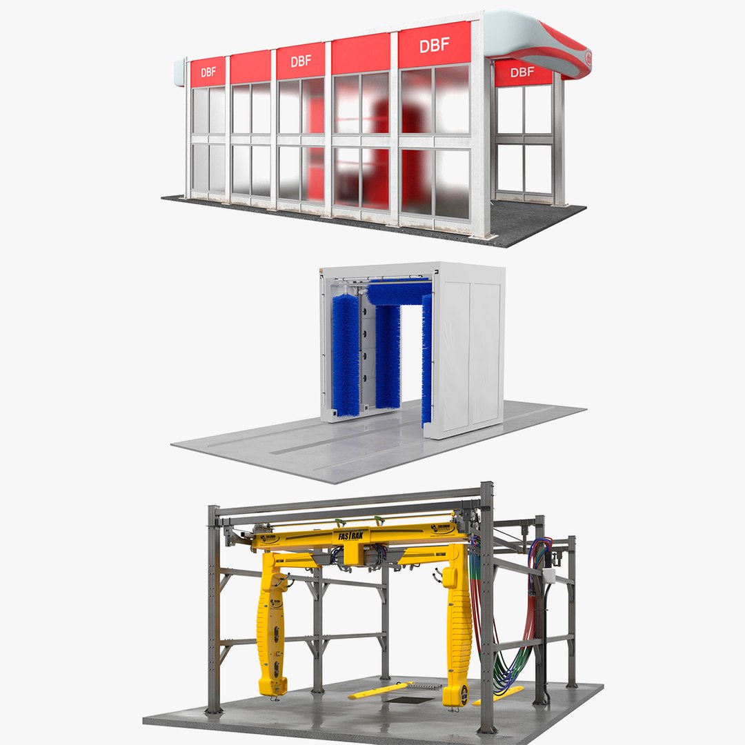 Car Wash Systems Collection 2 3D model preview
