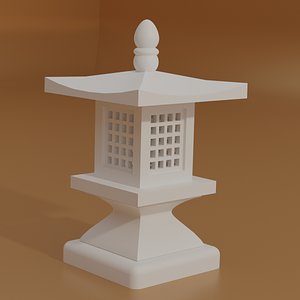 3D model Asian Stone Lantern