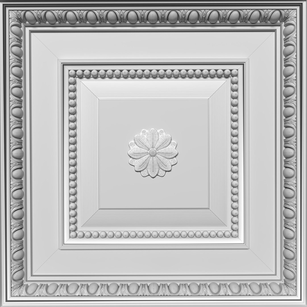 Classical Modern Coffered Ceiling 3d Model 3d Turbosquid 1912161