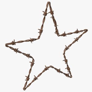 3D Star Shaped Barbed Wire Rusty