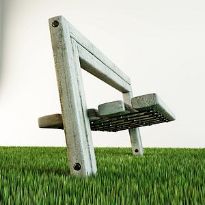 concrete bench 3d max