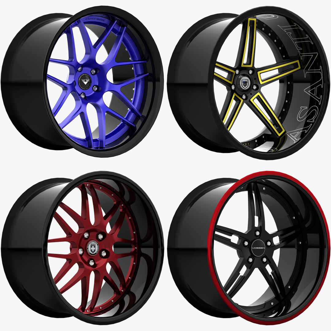 3d модели дисков. Восен hre. Hre c20. Форштайнер. Наклейки Vossen 3d