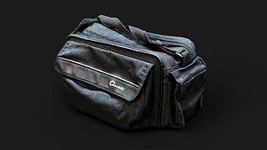 3D bag dirty old retro prop PBR photogrammetry