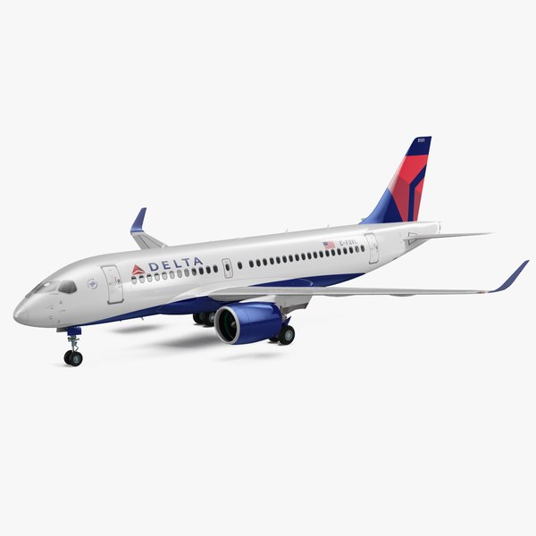 3D airbus a220 100 delta model