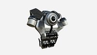 SciFi Backpack B08 Steel Bright - Fashion Character Design