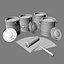 paint cans 3d model