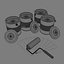 paint cans 3d model