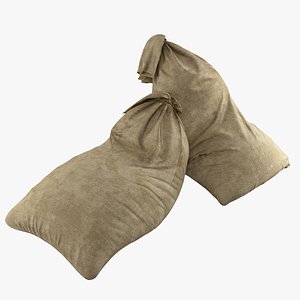 3D Fabric Sack Realistic Low Poly model