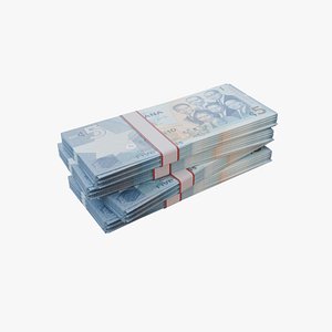 5 Ghanaian Cedi GHS 3D model