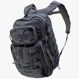 3D Man and Woman in Backpack 112