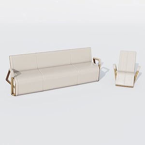 sofa set 3D model