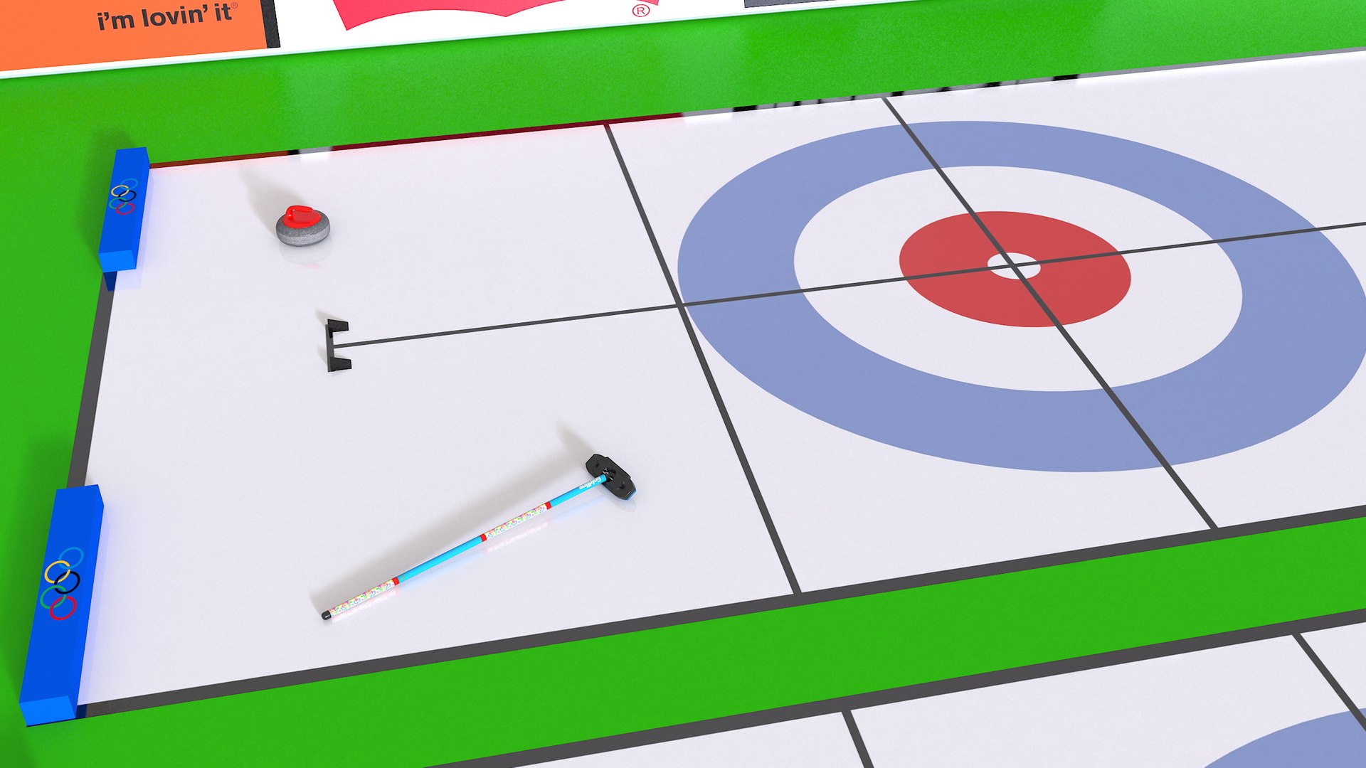 3D Model Curling Rink - Green - TurboSquid 1910070