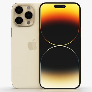 iPhone 14 Pro Max Gold low-poly PBR