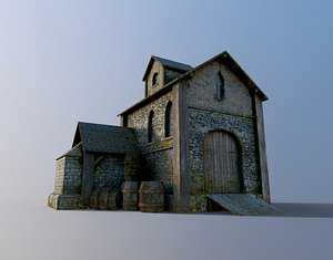 Medieval stone barn