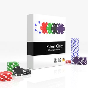 poker chips 3d model