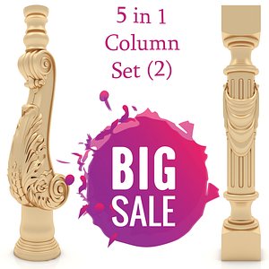 architectural column 5 3D