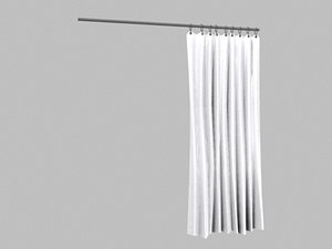 shower curtain 3d model
