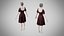Dress 09 Chocolate Velvet With Design