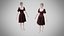 Dress 09 Chocolate Velvet With Design