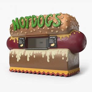 Themed Street Food Booth Simplified model