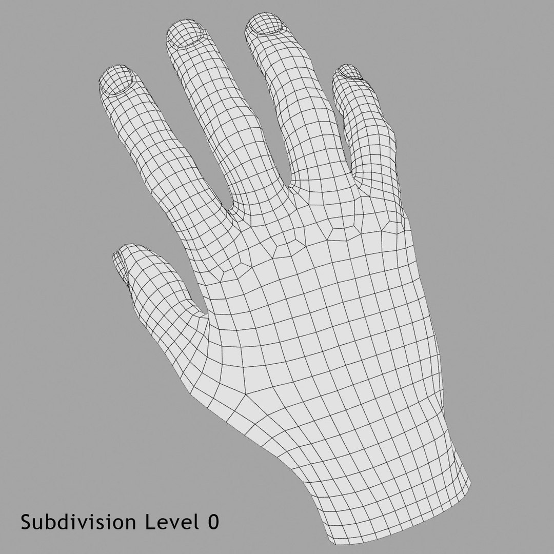 3ds max realistic male hand
