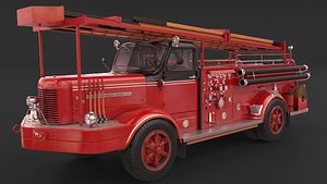3D model FWD Fire Truck Chicago 1953