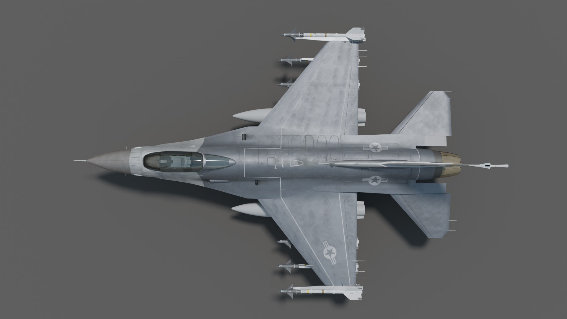 FIghter Aircraft With Sidewinder Missiles 3D Model - TurboSquid 2192467