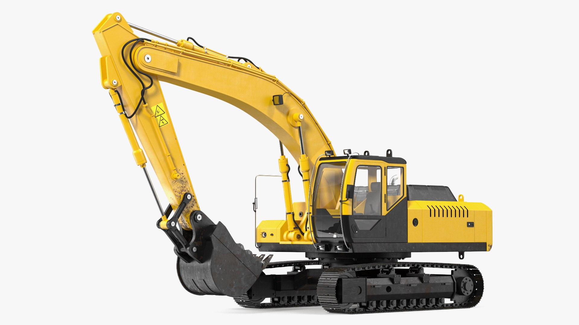 Large Hydraulic Tracked Excavator 3D model preview