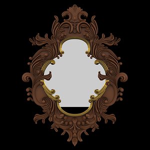 3d model mirror classic pattern