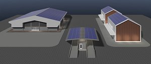 3D Solar industrial building 25-46