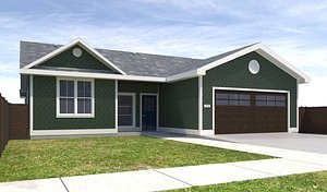 3D home house exterior model