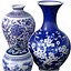 Chinese Style Porcelain Decorative Urn Vases Sakura