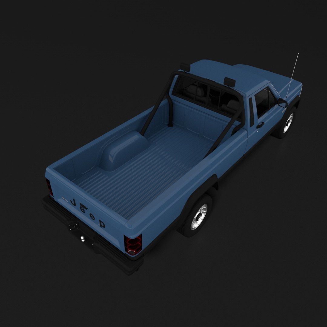 Jeep Comanche model https://p.turbosquid.com/ts-thumb/F5/jnkiU8/FW/preview3/jpg/1760079192/1920x1080/fit_q87/b9f8ebbcf8382c6c7cb83beb98eea33f7958bafb/preview3.jpg