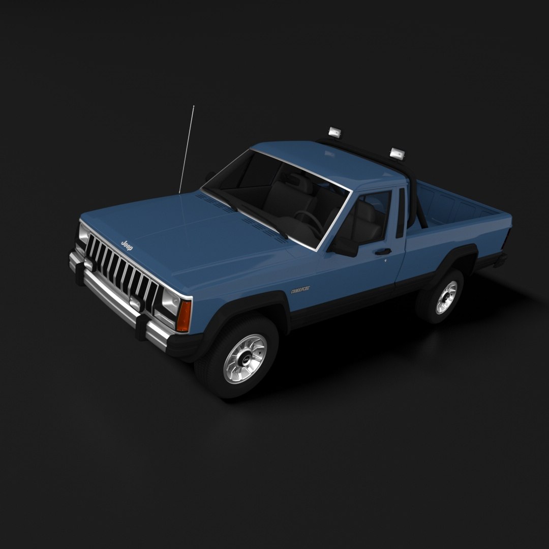 Jeep Comanche model https://p.turbosquid.com/ts-thumb/F5/jnkiU8/Ti/preview7/jpg/1760079193/1920x1080/fit_q87/9cce56bf5b3ea25364cc7022e202b3c0d170deb4/preview7.jpg