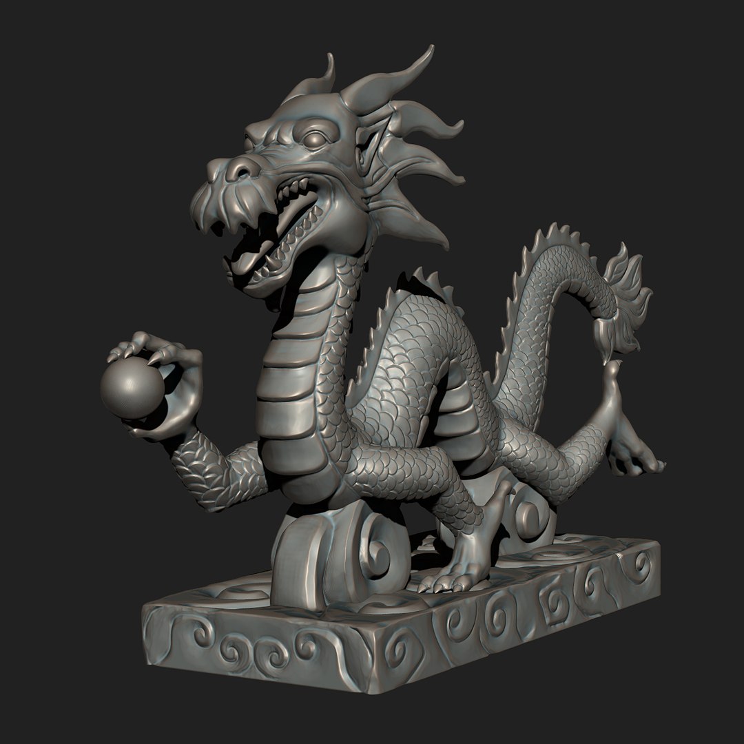 Chinese Dragon model for 3D printing - ZBrushCentral