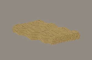 3D Dry Ramen Noodles model