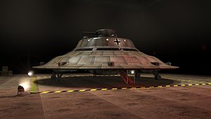 German Haunebu - With hanger and particle system