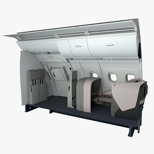 A380 Singapore Airlines Emergency Exit with Business Seats