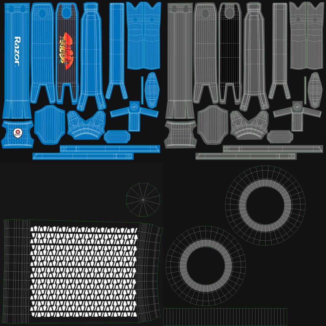 3d scooter razor beast model