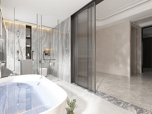 3D Modern Bathroom - 048