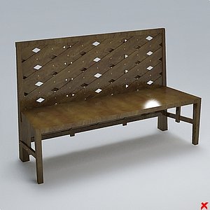Wooden bench005