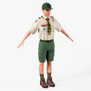 Boy Scout in Traditional Uniform