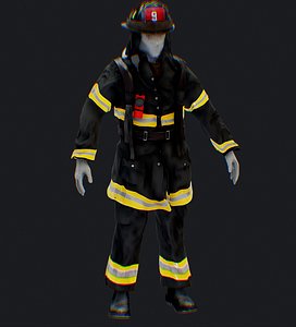 New York City Firefighter Uniform 3D