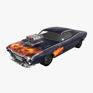 3D muscle car dragster