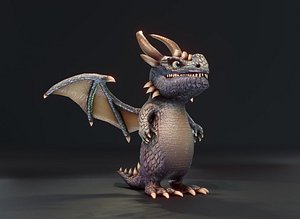Cartoon Iron Dragon 3D Model 3D