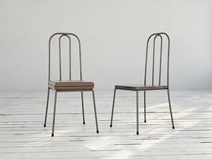 3d model metal chairs