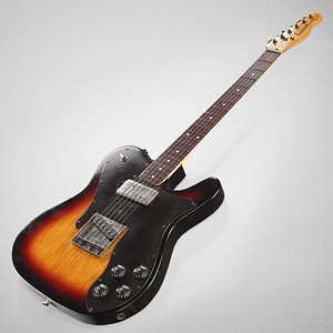 Electric Guitar - High Quality Guitar 3D Model 3D model